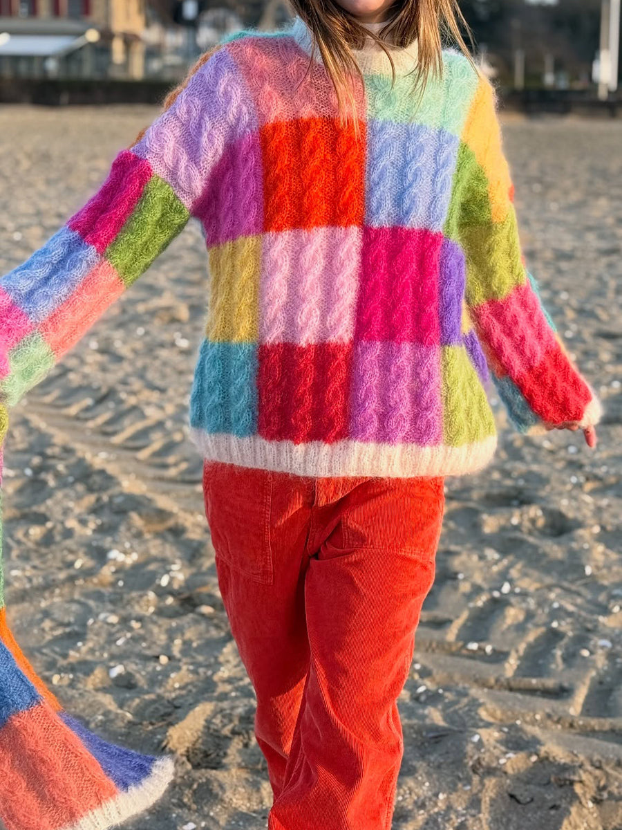 Hand Knitted Multicolor Sweater