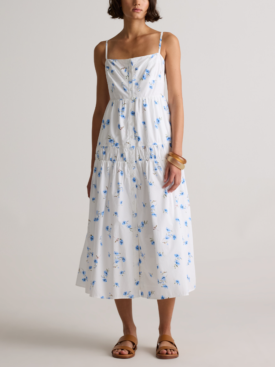 Classic Blue Floral Sundress