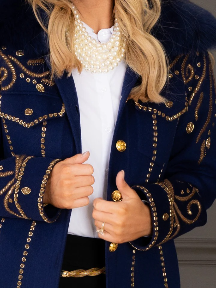 Elvis Has Left The Building Long Sleeve Maxi Coat