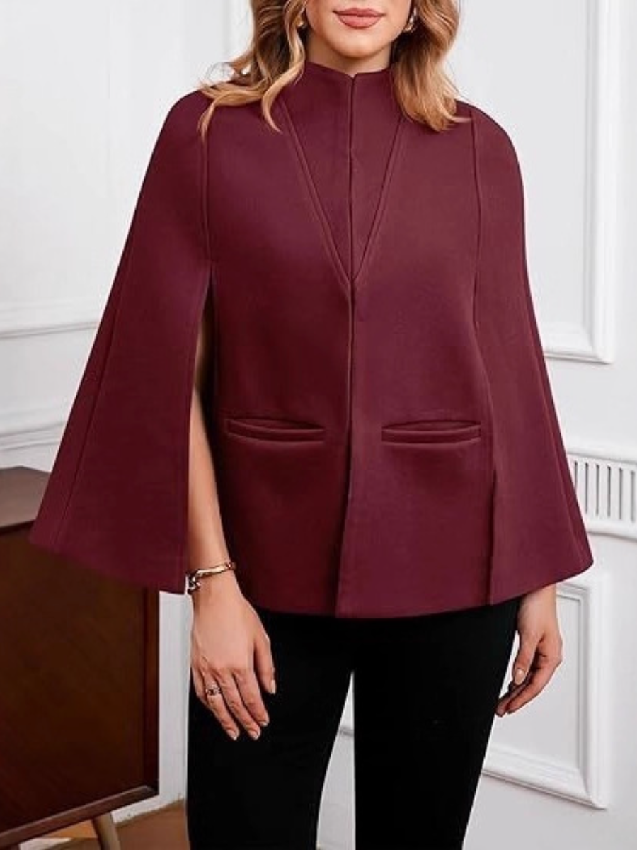 Stand Collar Open Front Fall jacket