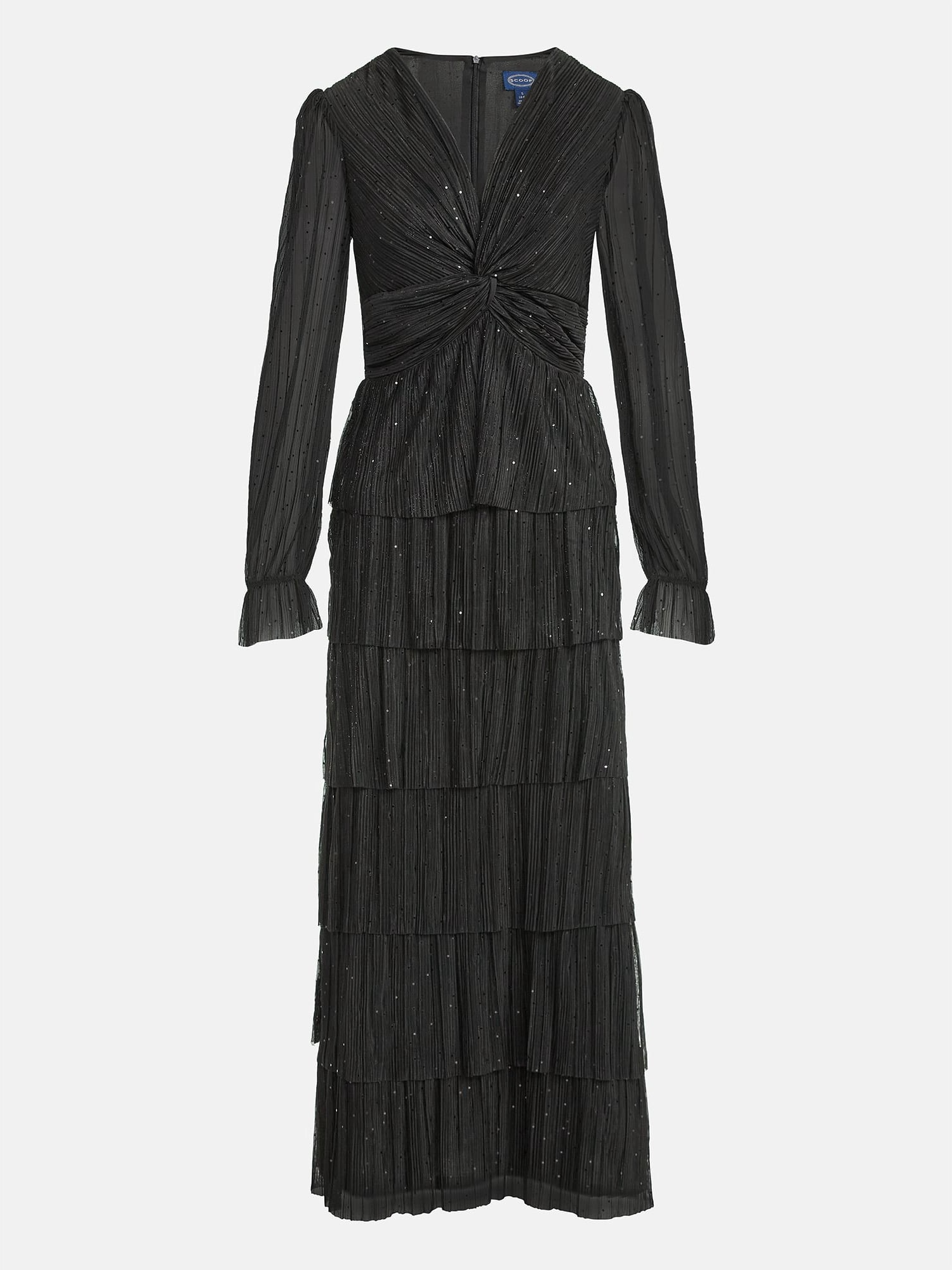 Women's and Women's Plus Glitter Ruffle Maxi Dress