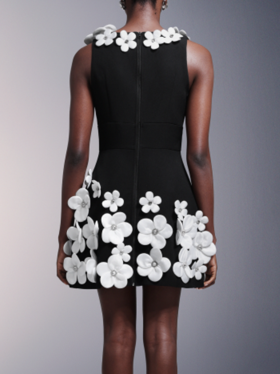 Black And White Classic Color Dress