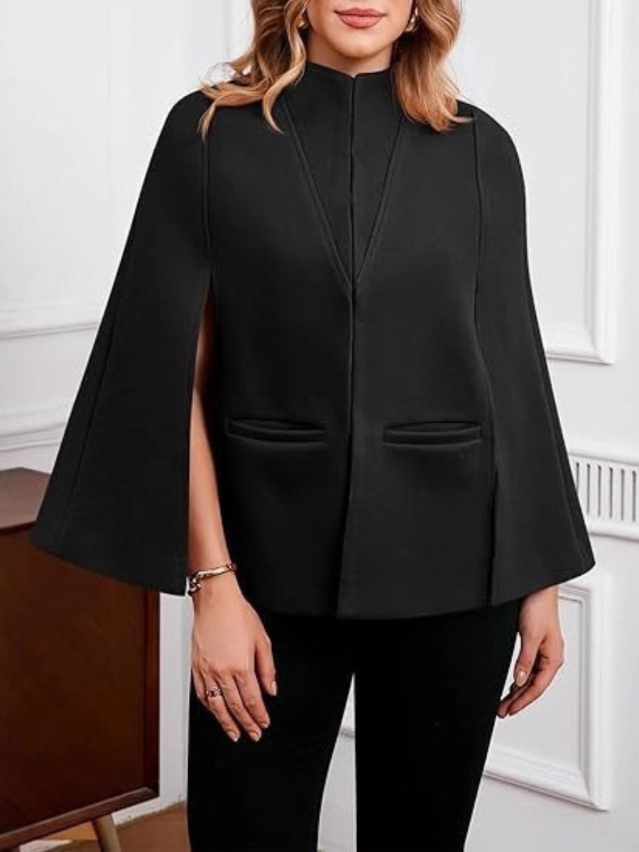 Stand Collar Open Front Fall jacket