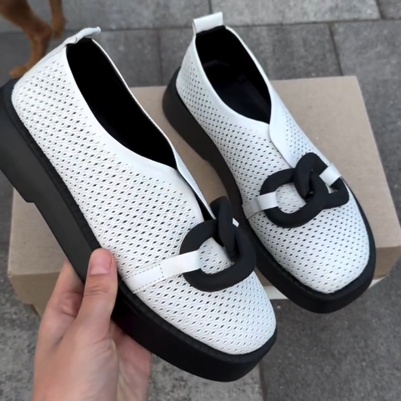 Women's Leather Perforated Loafers