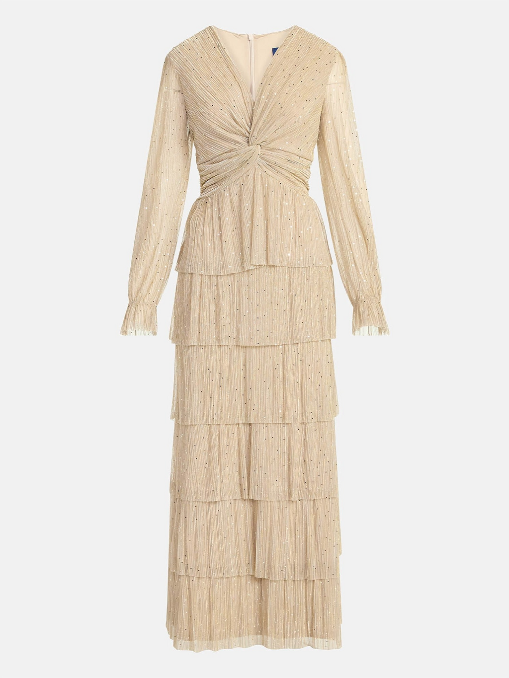 Women's and Women's Plus Glitter Ruffle Maxi Dress