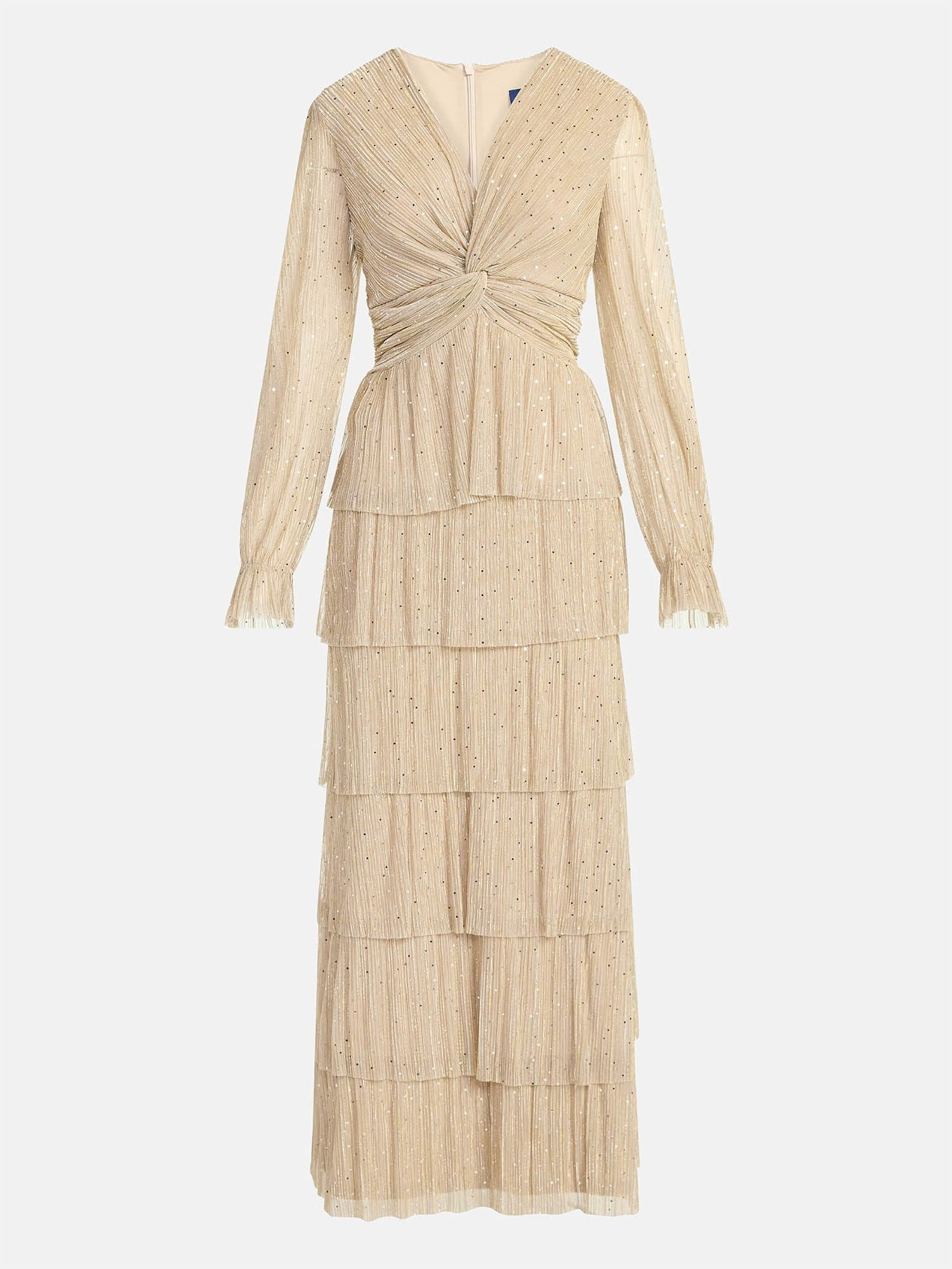 Women's and Women's Plus Glitter Ruffle Maxi Dress