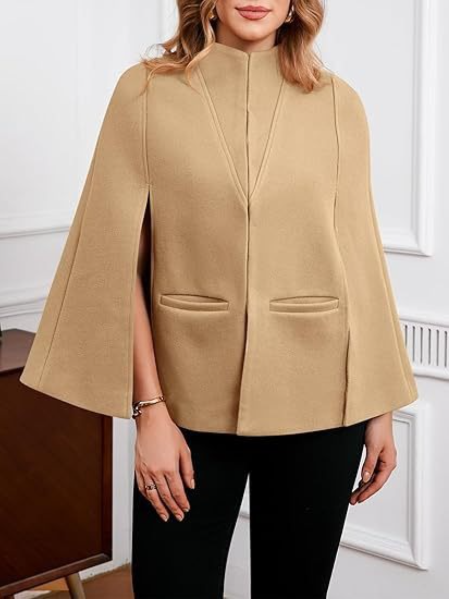 Stand Collar Open Front Fall jacket