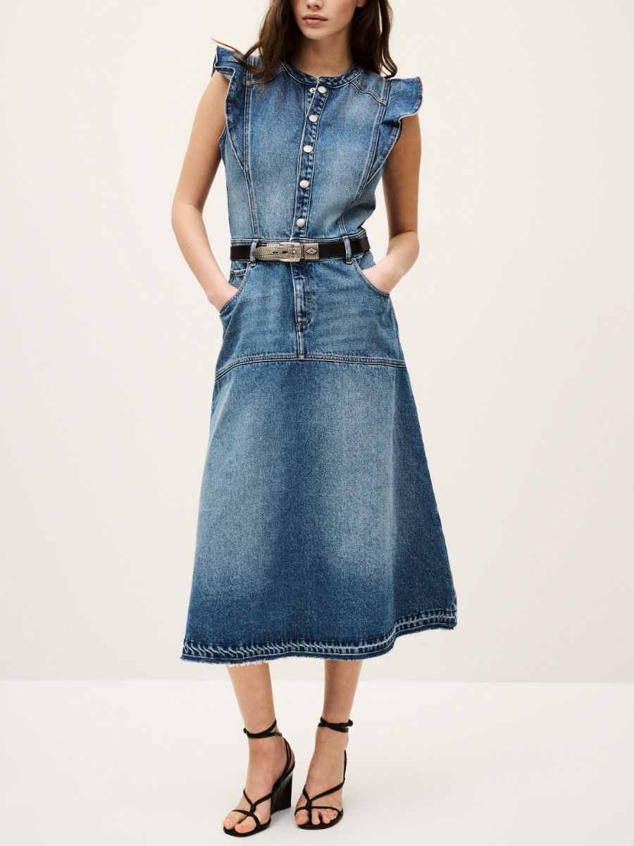 Lilith Denim Midi Dress
