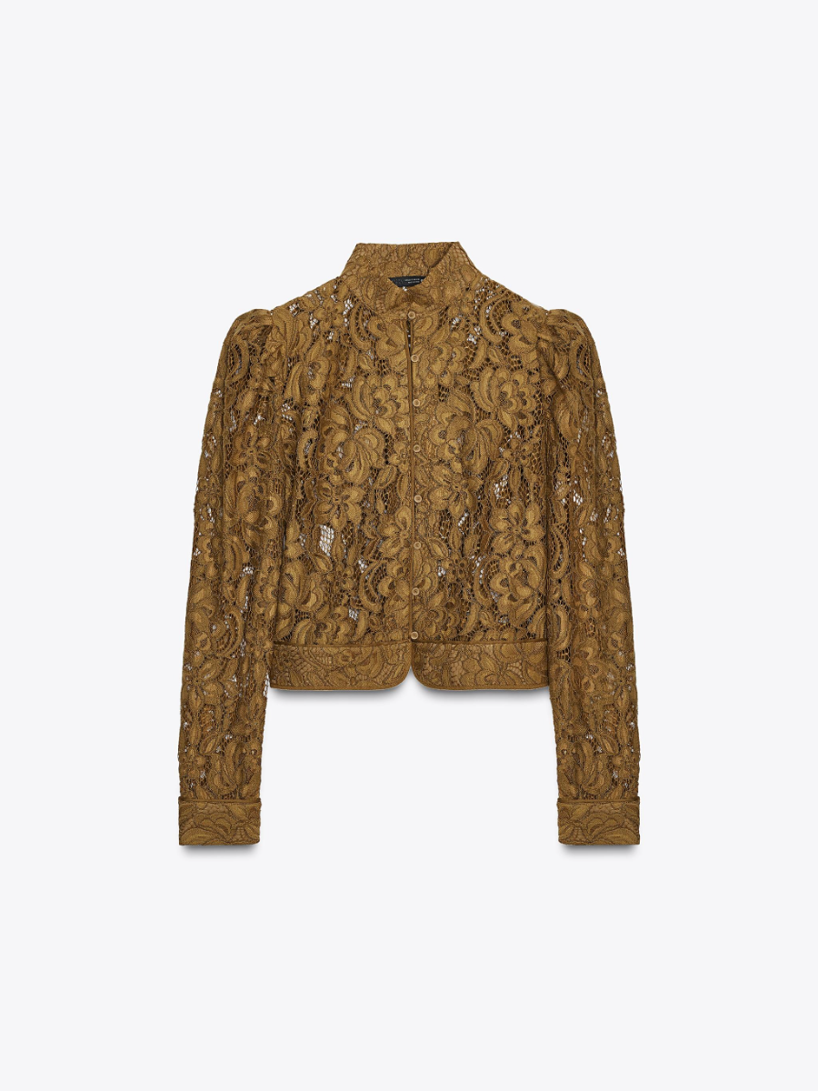 Puff Sleeves Lace Jacket