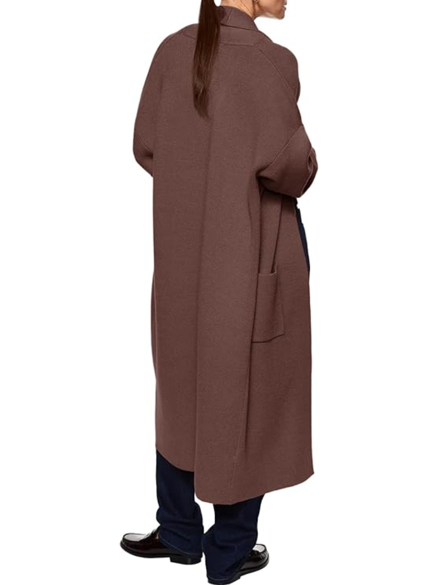 Open Front Oversized Knitted Sweater Coat