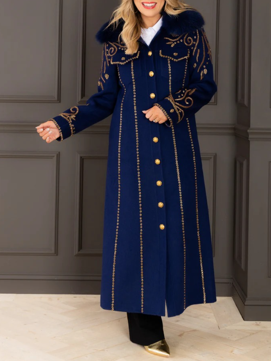 Elvis Has Left The Building Long Sleeve Maxi Coat