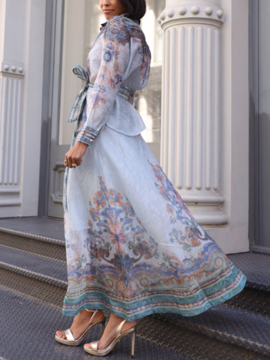 Katherine Long Sleeve Button Down Set Dress