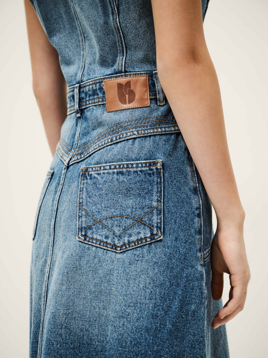 Lilith Denim Midi Dress
