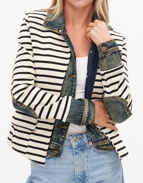 Chic Fake Denim Blazer