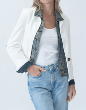 Chic Fake Denim Blazer
