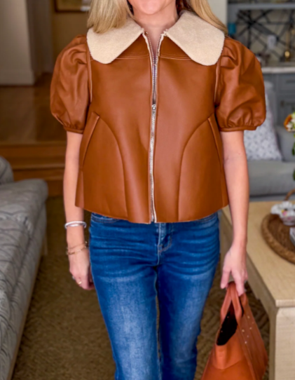 Soft Faux Leather Jacket