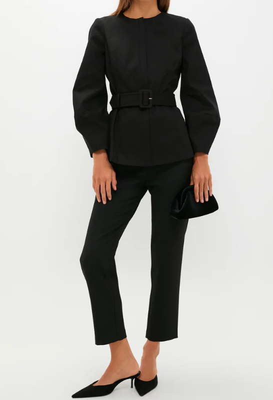 Demure Zip Belt Jacket