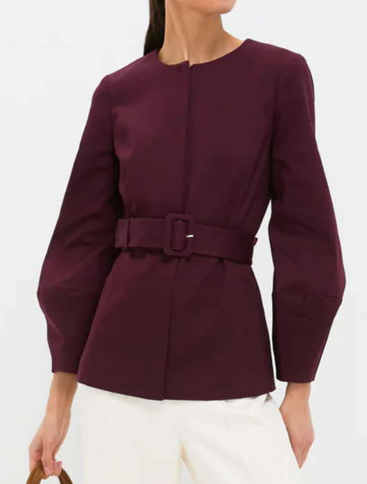 Demure Zip Belt Jacket