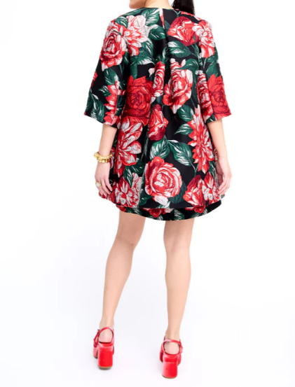 Jacquard Floral Holiday Coat