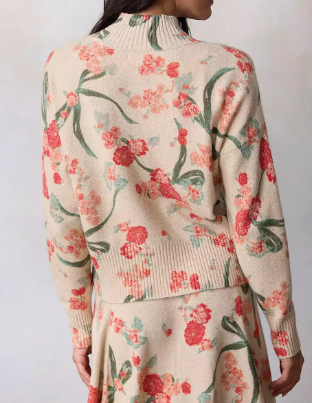 Classy Floral Knit Outfit