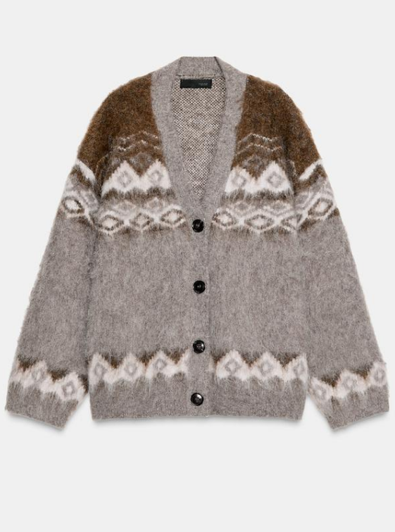 Chic Jacquard Cardigan