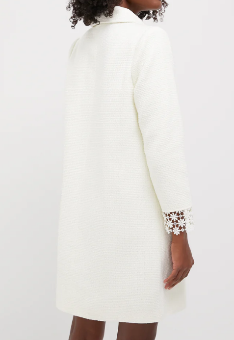 Classy Cream Tweed Dress