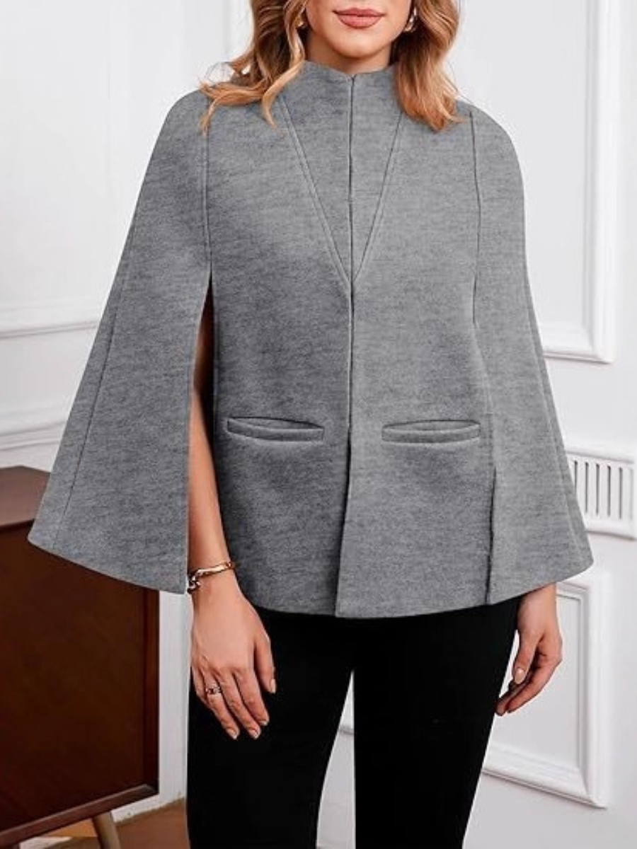 Stand Collar Open Front Fall jacket