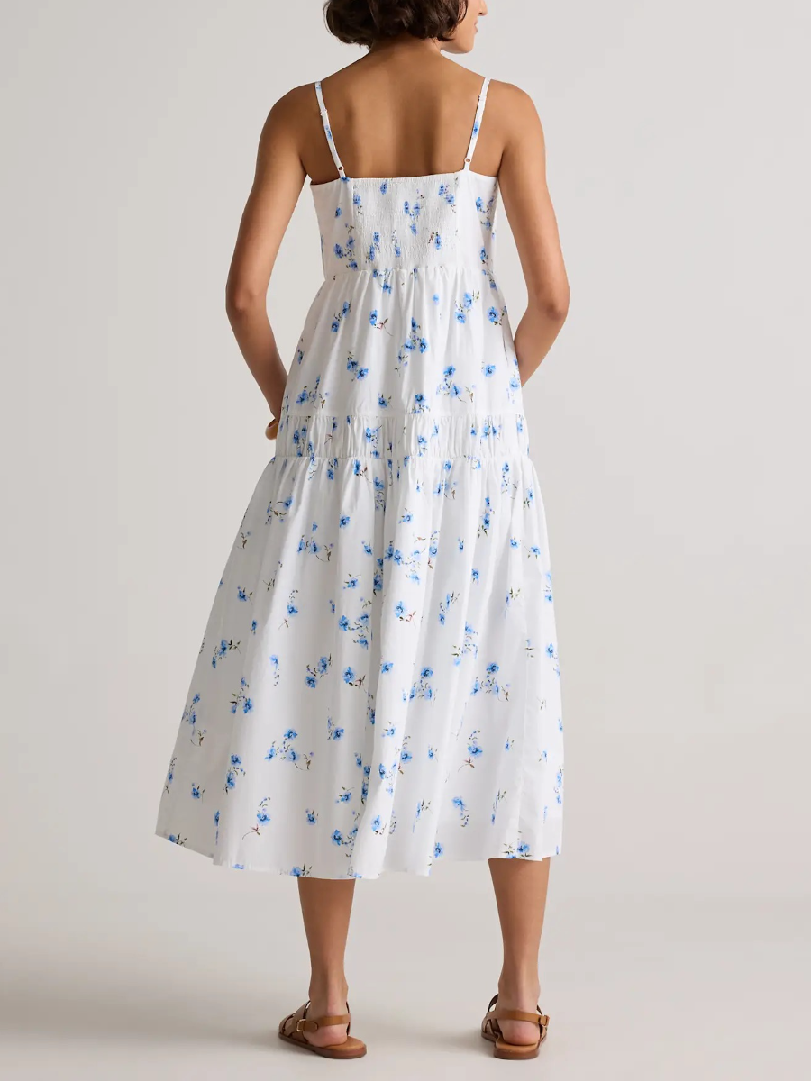 Classic Blue Floral Sundress