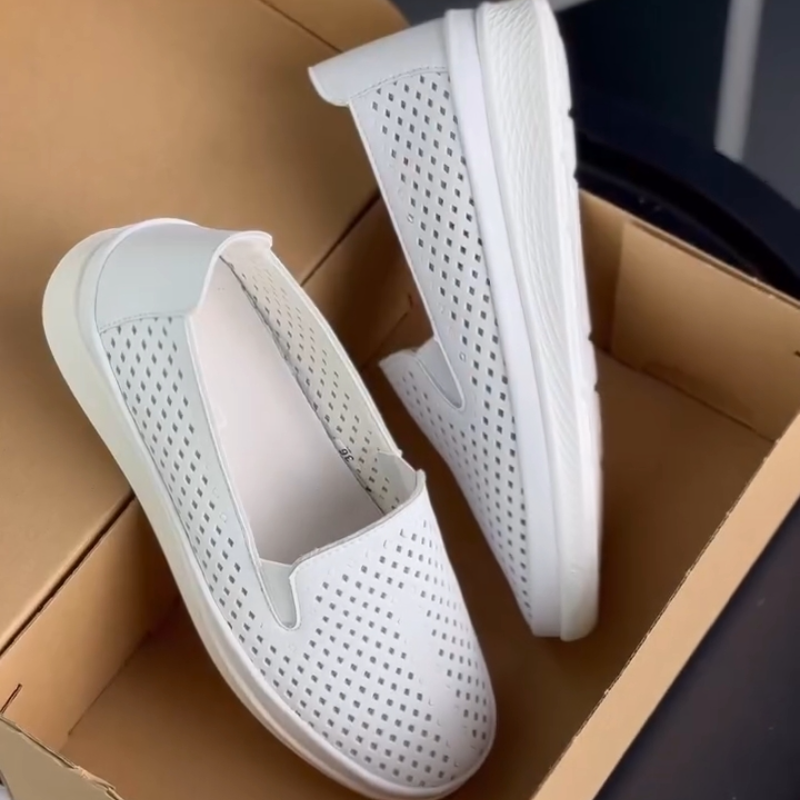 Women's Perforated Leather Loafers