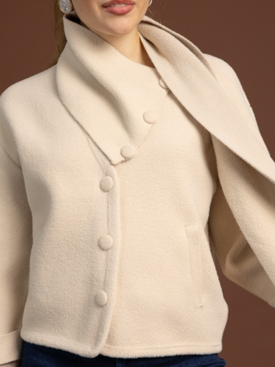 Scarf Sweater Jacket