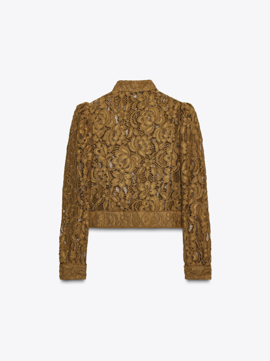 Puff Sleeves Lace Jacket