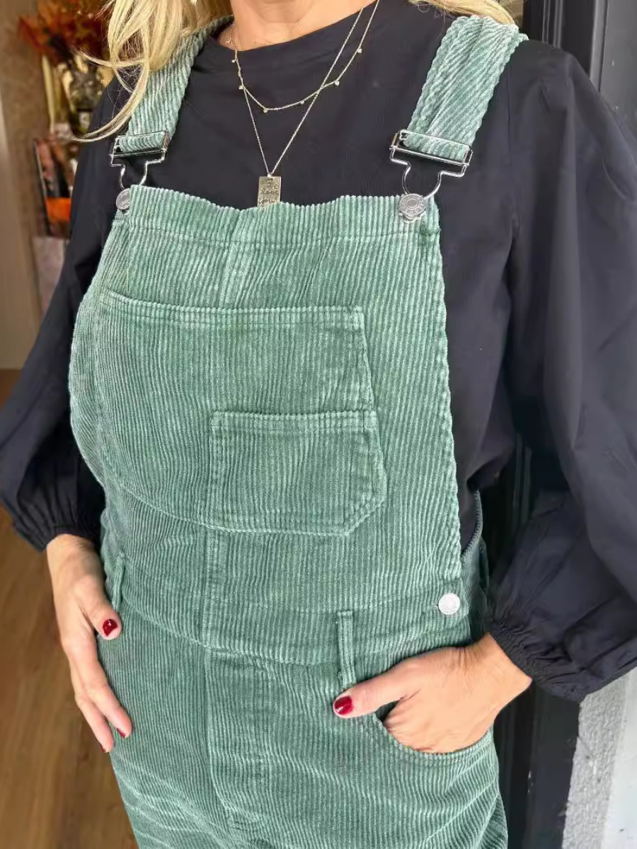 Corduroy Pocket Hole Jumpsuit