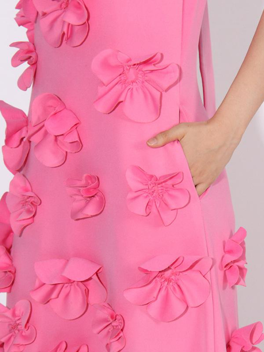 Fanci Floral Applique Maxi Dress