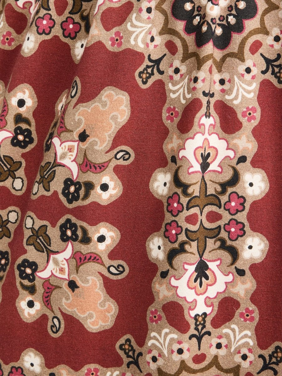 Floral Print Tassels Hem Dress